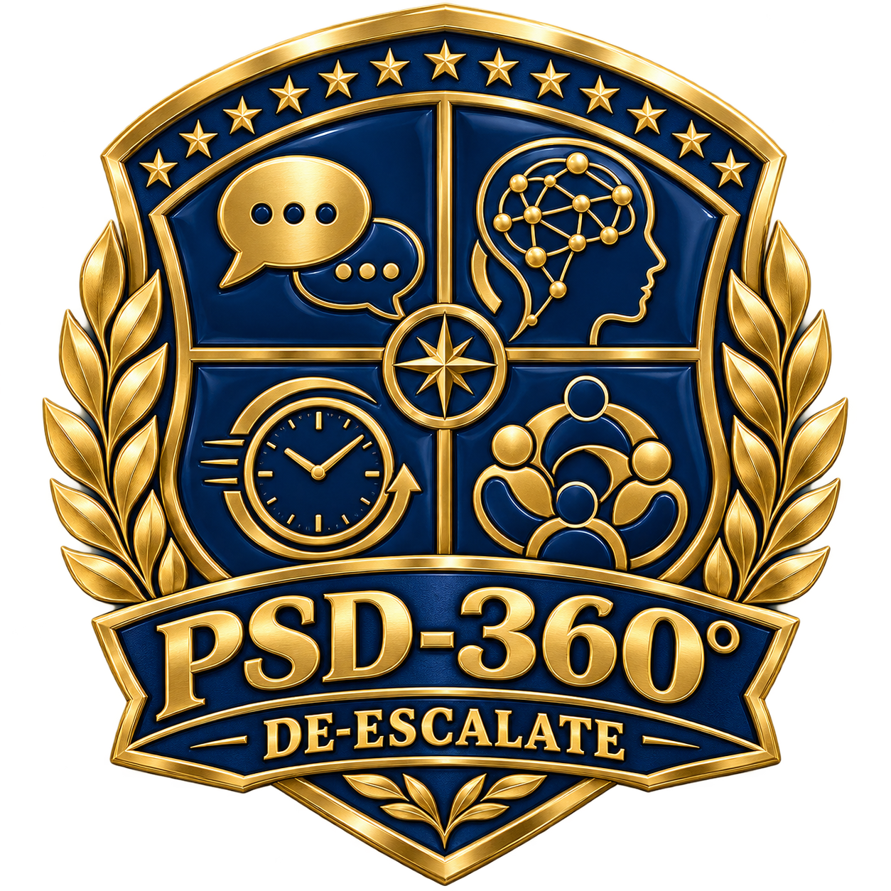 PSD-360° De-Escalate certification badge