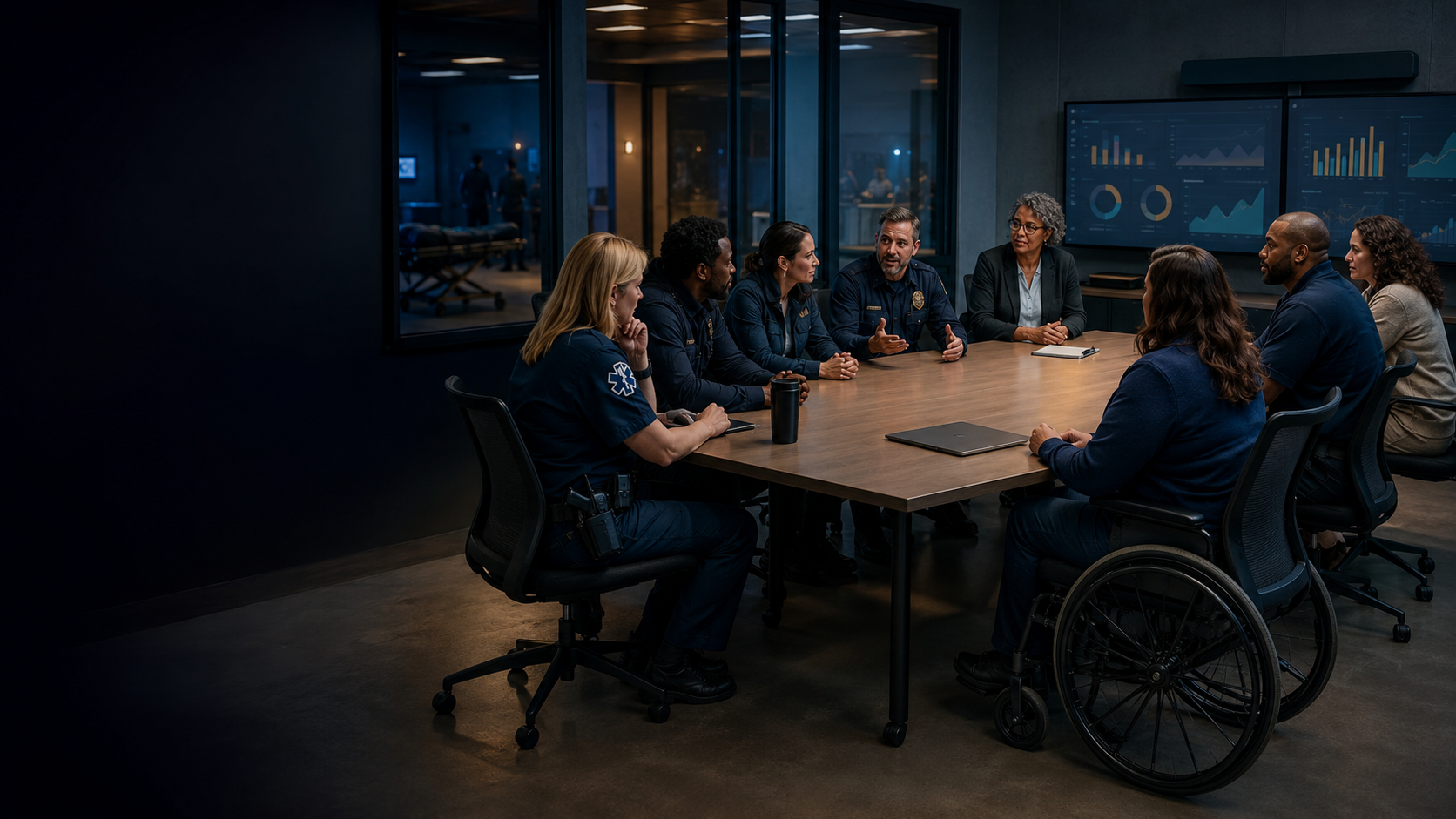 Diverse team of professionals in a collaborative meeting